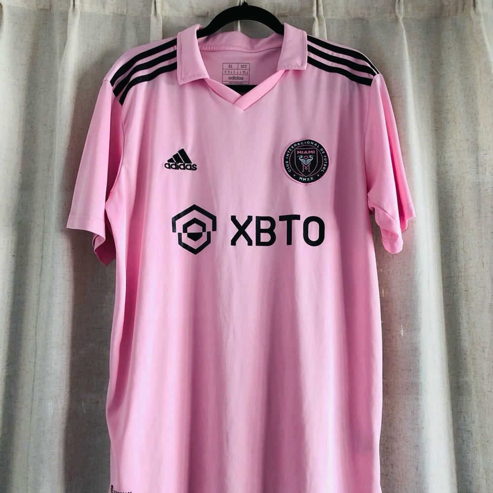 adidas Men’s Pink Inter Miami CF Jersey with Black Accents